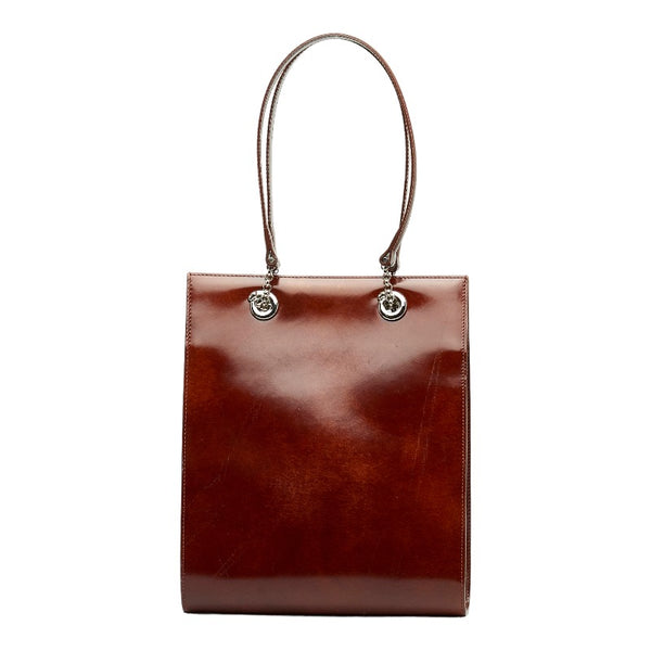 カルティエ パンテール ハンドバッグ トートバッグ ブラウン レザー レディース CARTIER 【中古】