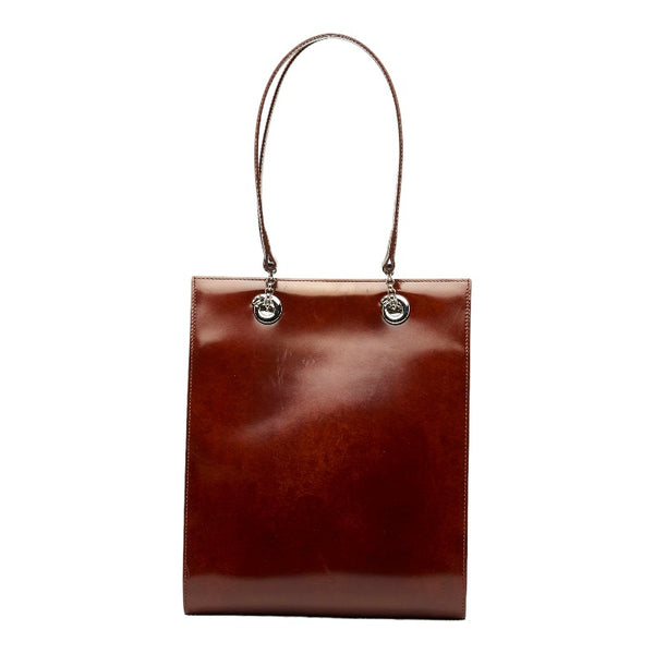 カルティエ パンテール ハンドバッグ トートバッグ ブラウン レザー レディース CARTIER 【中古】