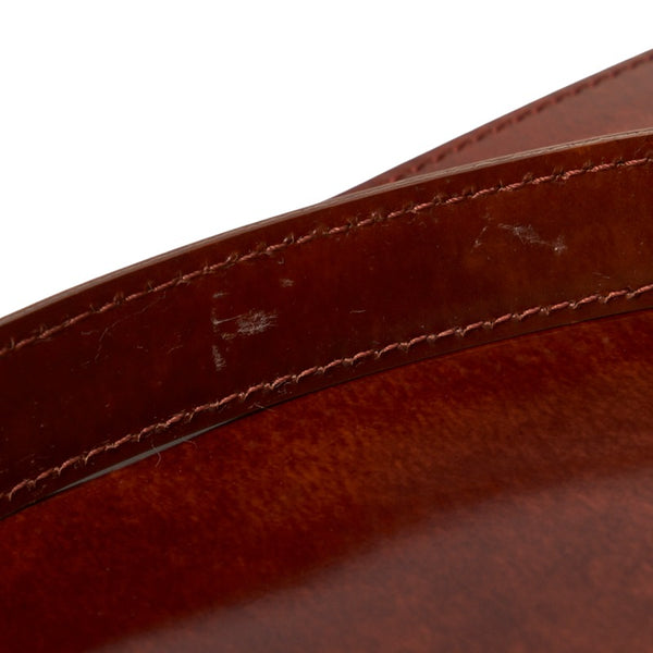 カルティエ パンテール ハンドバッグ トートバッグ ブラウン レザー レディース CARTIER 【中古】