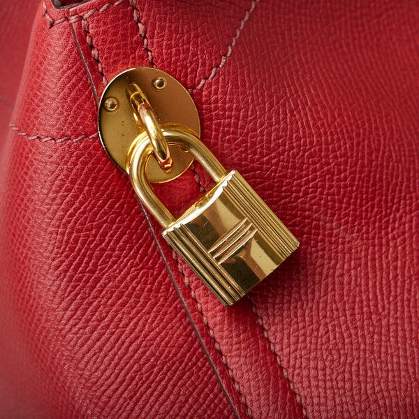 エルメス ボリドー35 ゴールド金具 ハンドバッグ ショルダーバッグ 2WAY ルージュヴィフ レッド クシュベル レディース HERMES 【中古】