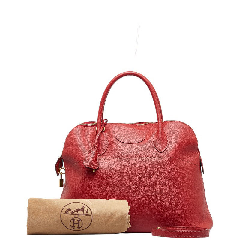 エルメス ボリドー35 ゴールド金具 ハンドバッグ ショルダーバッグ 2WAY ルージュヴィフ レッド クシュベル レディース HERMES 【中古】