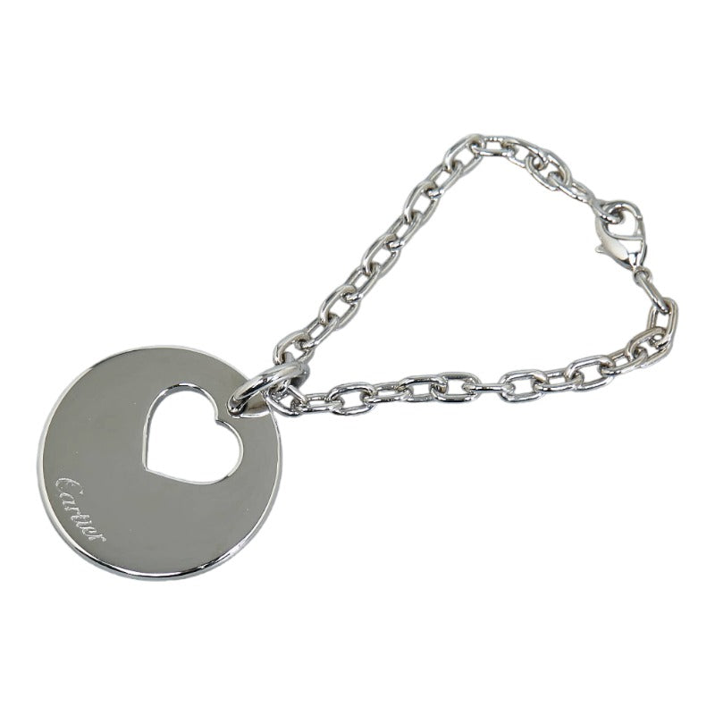 カルティエ ハート キーホルダー チャーム シルバー メタル レディース CARTIER 【中古】