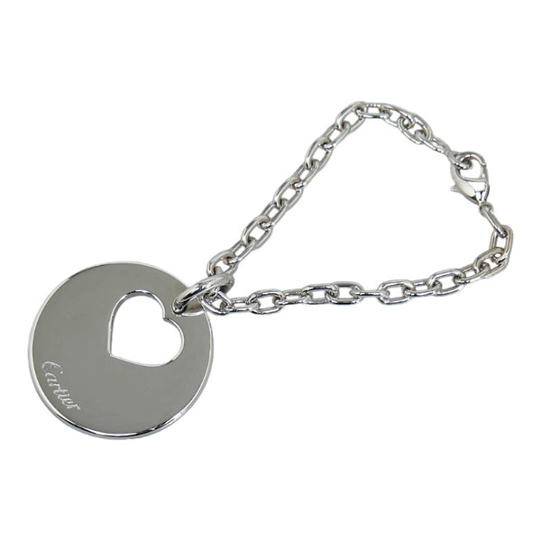 カルティエ ハート キーホルダー チャーム シルバー メタル レディース CARTIER 【中古】