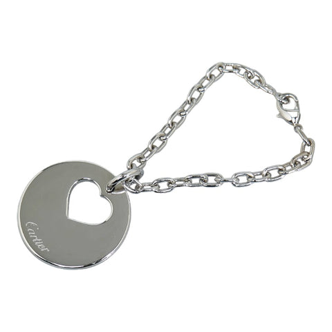 カルティエ ハート キーホルダー チャーム シルバー メタル レディース CARTIER 【中古】