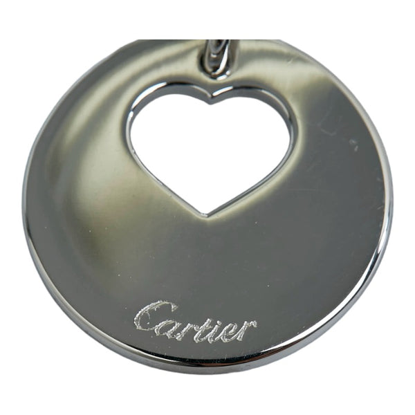 カルティエ ハート キーホルダー チャーム シルバー メタル レディース CARTIER 【中古】