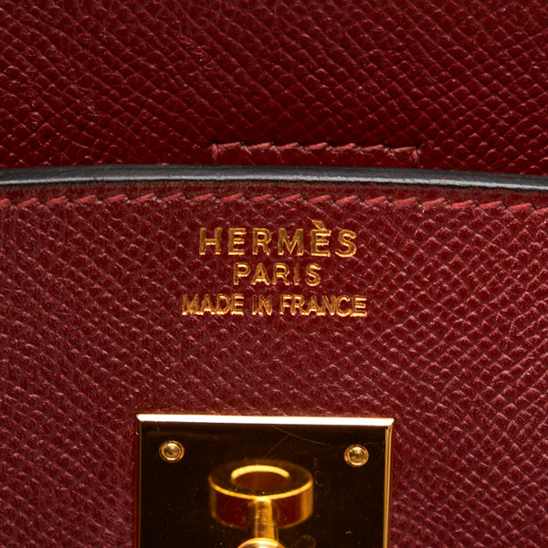 エルメス バーキン40 ゴールド金具 ハンドバッグ ルージュアッシュ クシュベル レディース HERMES 【中古】
