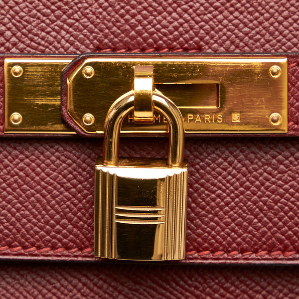 エルメス バーキン40 ゴールド金具 ハンドバッグ ルージュアッシュ クシュベル レディース HERMES 【中古】