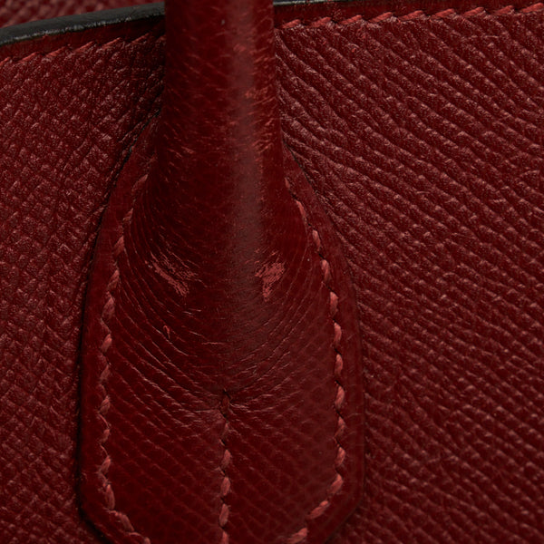 エルメス バーキン40 ゴールド金具 ハンドバッグ ルージュアッシュ クシュベル レディース HERMES 【中古】