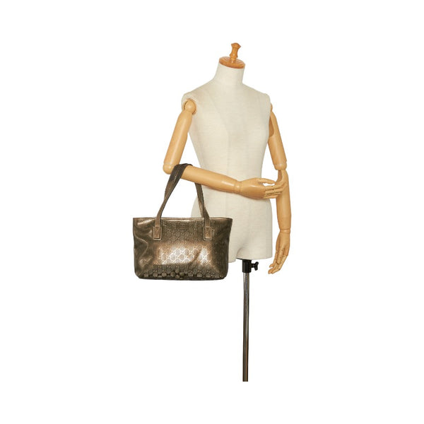 グッチ GGインプリメ ハンドバッグ トートバッグ 211138 カーキ PVC レザー レディース GUCCI 【中古】