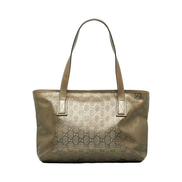 グッチ GGインプリメ ハンドバッグ トートバッグ 211138 カーキ PVC レザー レディース GUCCI 【中古】