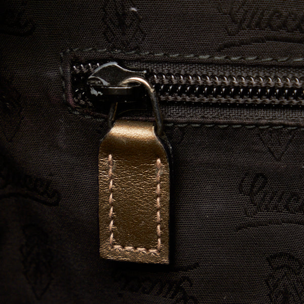 グッチ GGインプリメ ハンドバッグ トートバッグ 211138 カーキ PVC レザー レディース GUCCI 【中古】