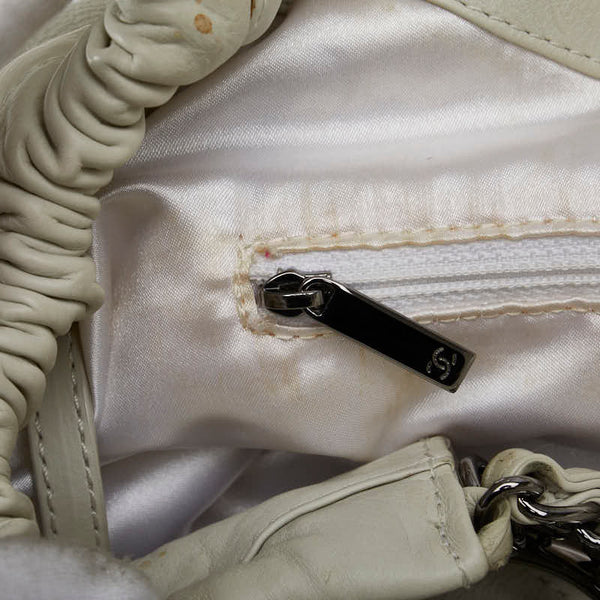シャネル ワイルドステッチ ココマーク ショルダーバッグ ホワイト レザー レディース CHANEL 【中古】
