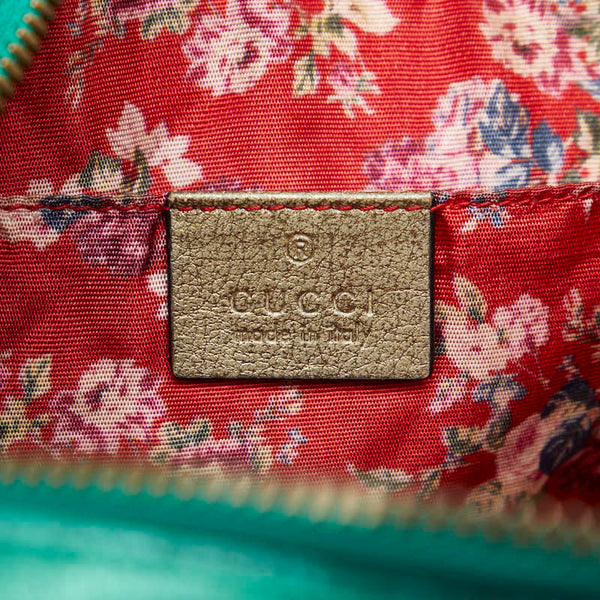 グッチ トラプンタータ ラミネートキルティング ホースビット インターロッキングG 斜め掛け ショルダーバッグ 541061 ピンク グリーン レザー レディース GUCCI 【中古】