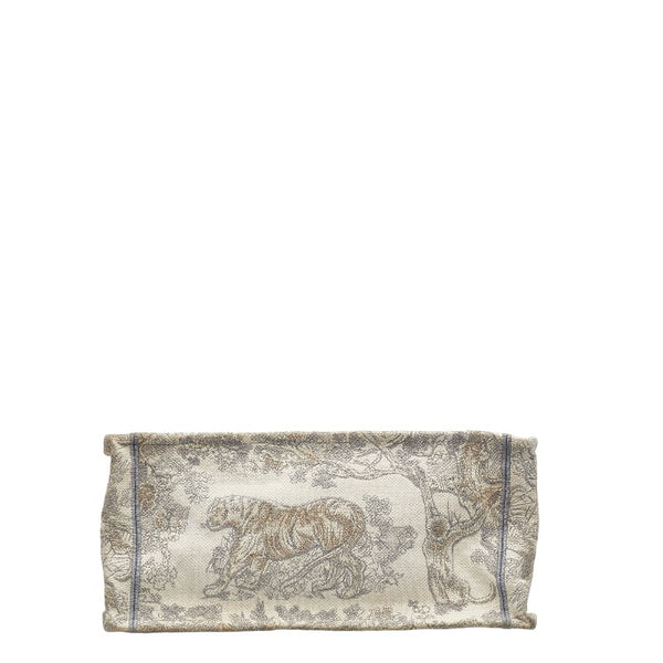 ディオール ブックトート トワル ド ジュイ トートバッグ ベージュ グレー キャンバス レディース Dior 【中古】