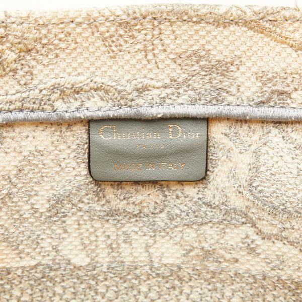 ディオール ブックトート トワル ド ジュイ トートバッグ ベージュ グレー キャンバス レディース Dior 【中古】