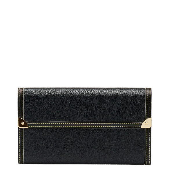 ルイ ヴィトン スハリ ロングウォレット 長財布 M91836 ノワール ブラック レザー レディース LOUIS VUITTON 【中古】