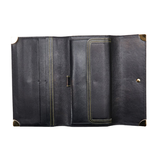 ルイ ヴィトン スハリ ロングウォレット 長財布 M91836 ノワール ブラック レザー レディース LOUIS VUITTON 【中古】