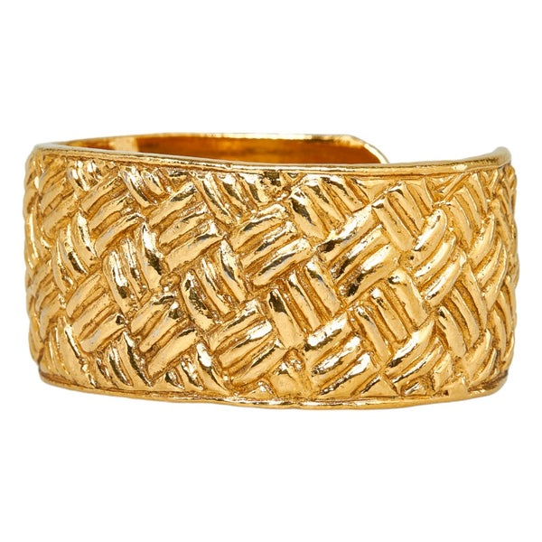 シャネル メッシュ ブレスレット バングル ゴールド メッキ レディース CHANEL 【中古】