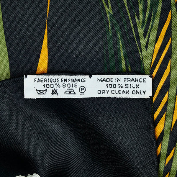 エルメス カレ90 TURBANS DES REINES 王女のターバン スカーフ ブラック マルチカラー シルク レディース HERMES 【中古】