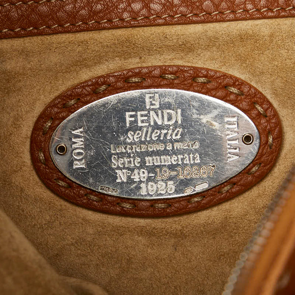 フェンディ セレリア ワンショルダーバッグ ブラウン レザー レディース FENDI 【中古】