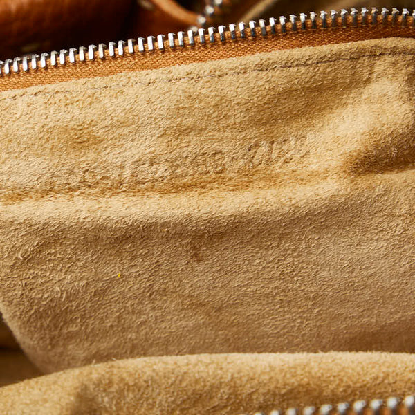 フェンディ セレリア ワンショルダーバッグ ブラウン レザー レディース FENDI 【中古】