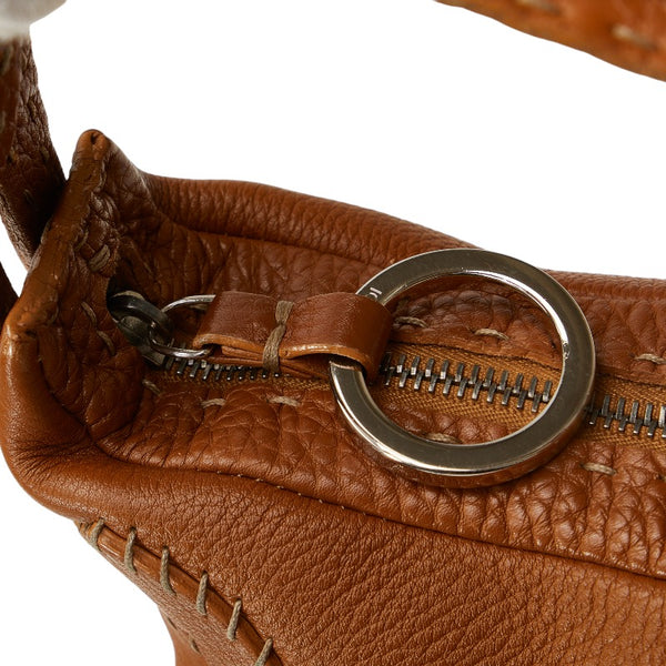 フェンディ セレリア ワンショルダーバッグ ブラウン レザー レディース FENDI 【中古】