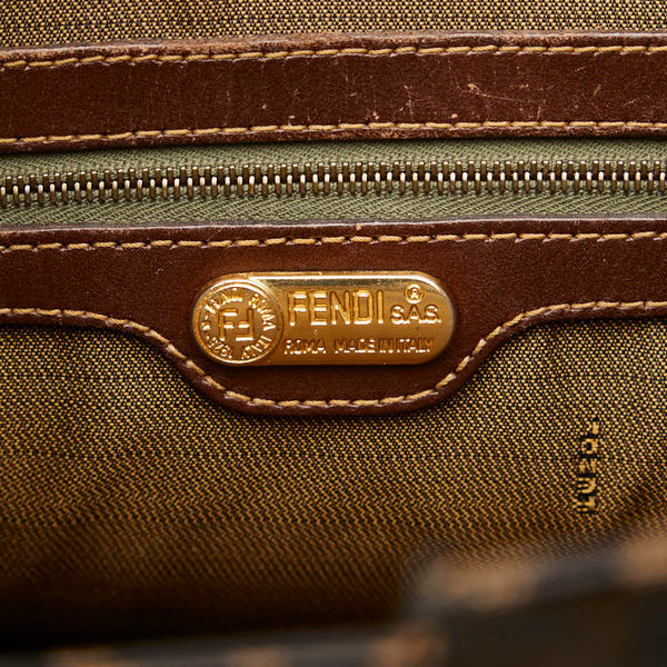 フェンディ ズッカ ゴールド金具 ショルダーバッグ トートバッグ ベージュ ブラウン キャンバス レザー レディース FENDI 【中古】