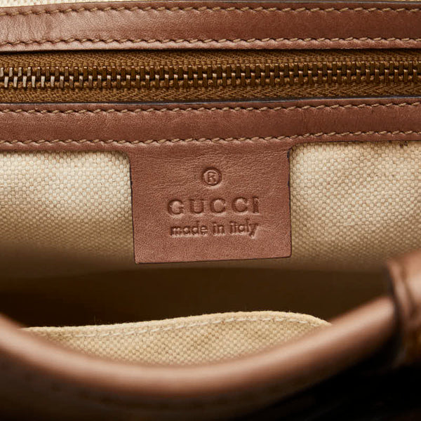 グッチ GG トートバッグ ハンドバッグ 247183 ブラウン レザー レディース GUCCI 【中古】