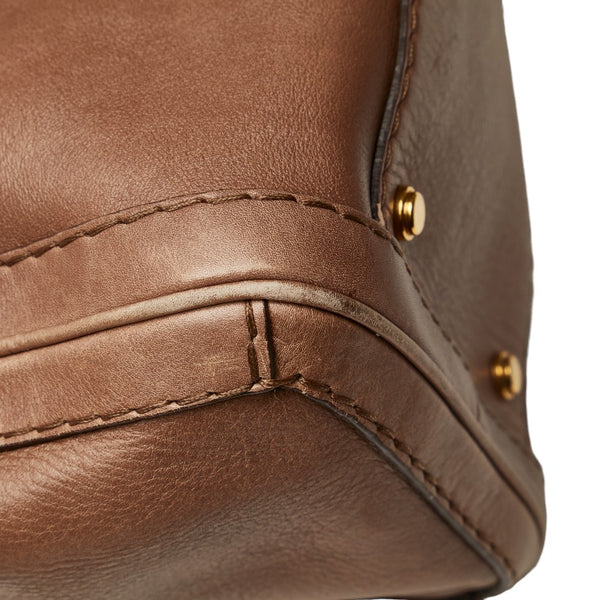 グッチ GG トートバッグ ハンドバッグ 247183 ブラウン レザー レディース GUCCI 【中古】