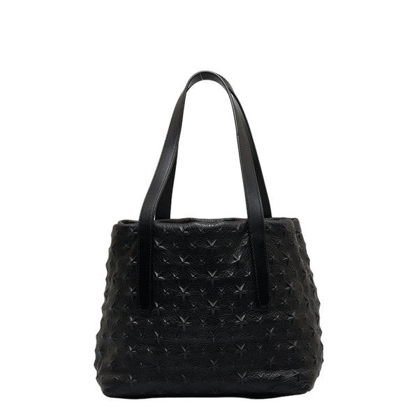 ジミーチュウ サラS スターエンボス トート ハンドバッグ ショルダーバッグ ブラック レザー レディース JIMMY CHOO 【中古】