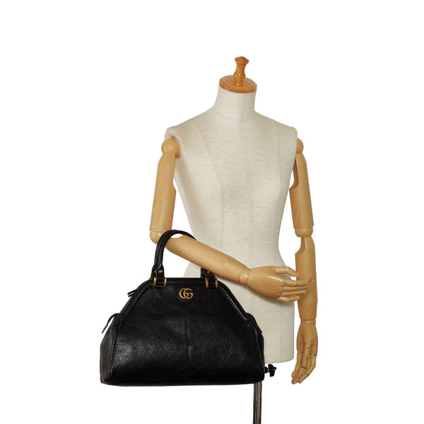 グッチ リベル ハンドバッグ 516459 ブラック レザー レディース GUCCI 【中古】