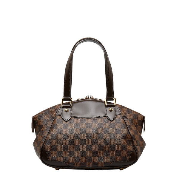 ルイ ヴィトン ダミエ ヴェローナPM ハンドバッグ N41117 ブラウン PVC レザー レディース LOUIS VUITTON 【中古】
