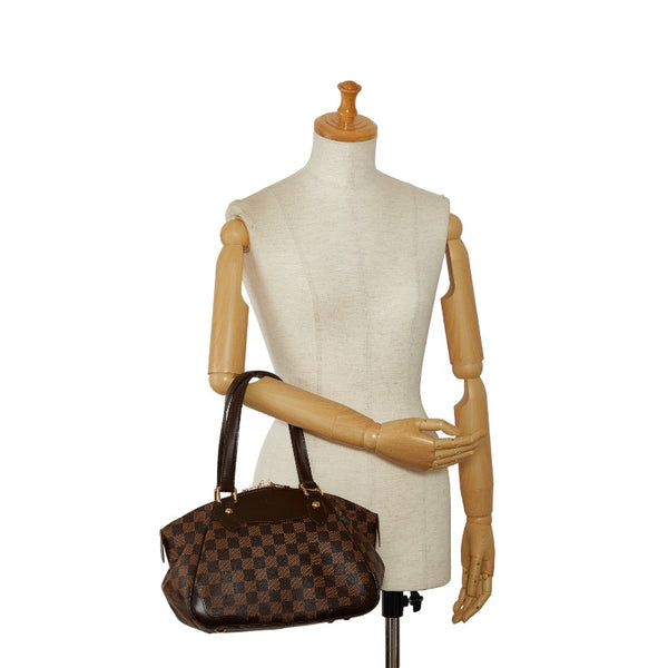 ルイ ヴィトン ダミエ ヴェローナPM ハンドバッグ N41117 ブラウン PVC レザー レディース LOUIS VUITTON 【中古】