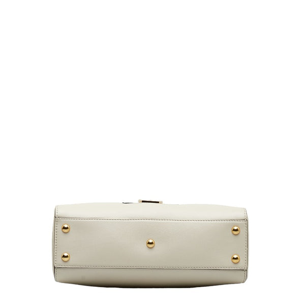 グッチ シルヴィ ハンドバッグ ショルダーバッグ 2WAY 460381 ホワイト アイボリー レザー レディース GUCCI 【中古】