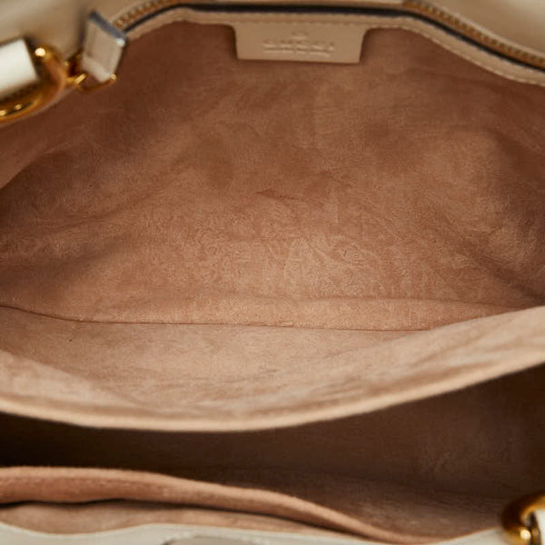 グッチ シルヴィ ハンドバッグ ショルダーバッグ 2WAY 460381 ホワイト アイボリー レザー レディース GUCCI 【中古】