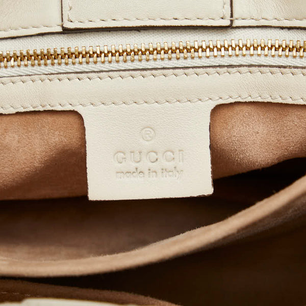 グッチ シルヴィ ハンドバッグ ショルダーバッグ 2WAY 460381 ホワイト アイボリー レザー レディース GUCCI 【中古】