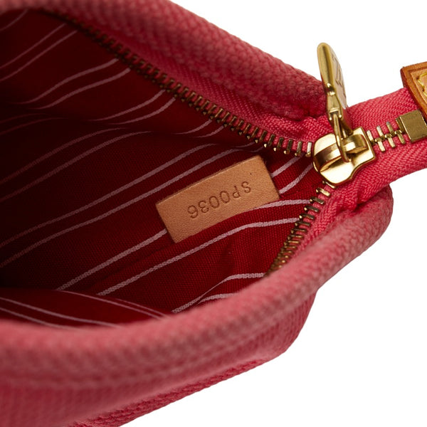 ルイ ヴィトン アンティグア ポシェットプラットPM ポーチ M40068 ローズピンク ピンク キャンバス レザー レディース LOUIS VUITTON 【中古】