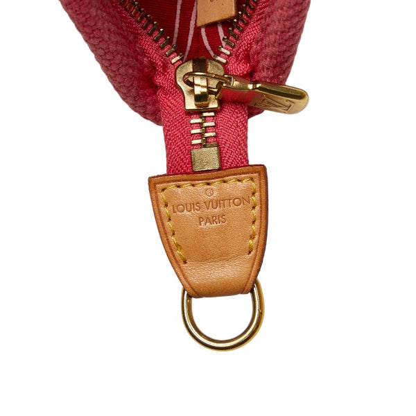ルイ ヴィトン アンティグア ポシェットプラットPM ポーチ M40068 ローズピンク ピンク キャンバス レザー レディース LOUIS VUITTON 【中古】