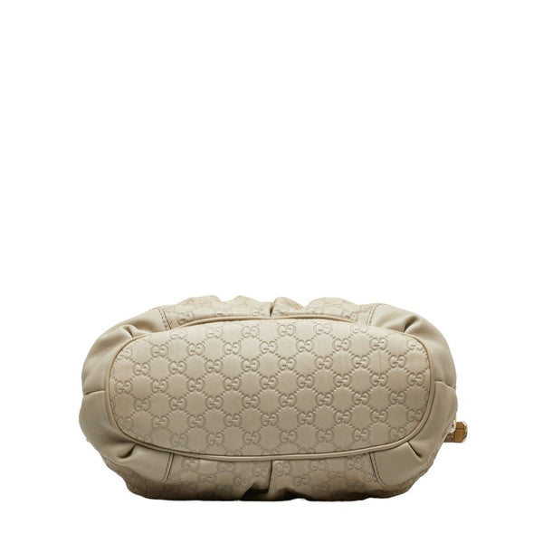 グッチ グッチシマ スーキー ハンドバッグ トートバッグ 247902 アイボリー レザー レディース GUCCI 【中古】