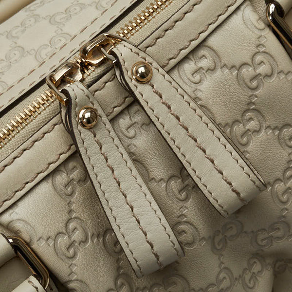 グッチ グッチシマ スーキー ハンドバッグ トートバッグ 247902 アイボリー レザー レディース GUCCI 【中古】