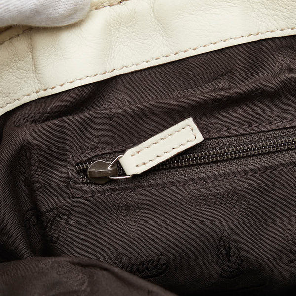 グッチ グッチシマ スーキー ハンドバッグ トートバッグ 247902 アイボリー レザー レディース GUCCI 【中古】