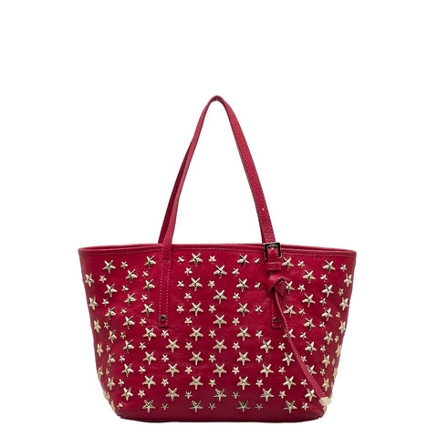 ジミーチュウ スタースタッズ ソフィアS ハンドバッグ トートバッグ ピンク レザー レディース JIMMY CHOO 【中古】