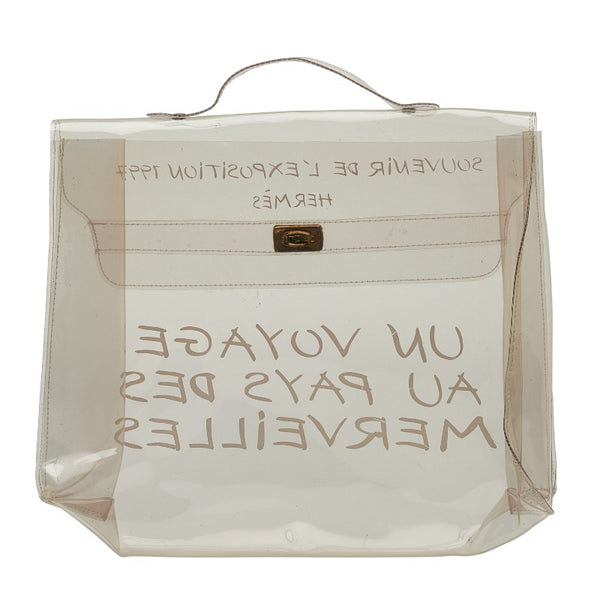 エルメス ビニール ケリー ゴールド金具 ハンドバッグ クリア ビニール レディース HERMES 【中古】