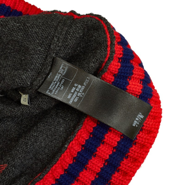 グッチ エンブロイダリー セーター ニット グレー マルチカラー ウール メンズ GUCCI 【中古】