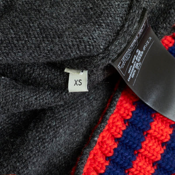 グッチ エンブロイダリー セーター ニット グレー マルチカラー ウール メンズ GUCCI 【中古】