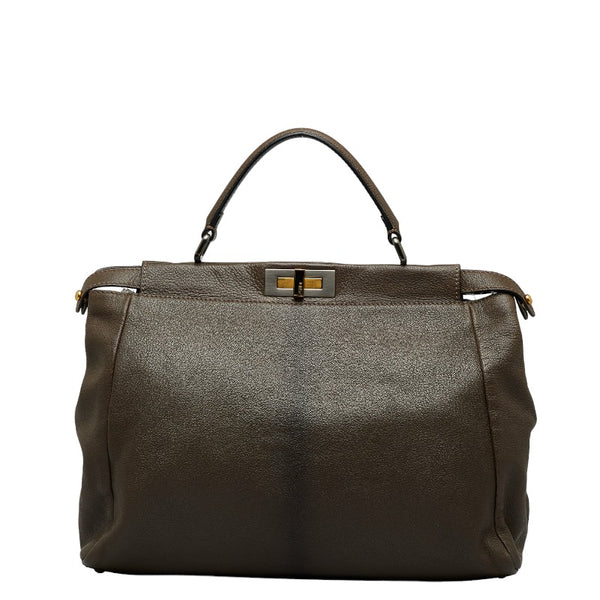 フェンディ ピーカーブー ハンドバッグ ショルダーバッグ 2WAY 8BN210 ブラウン レザー レディース FENDI 【中古】
