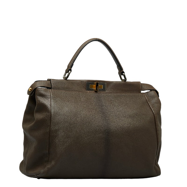 フェンディ ピーカーブー ハンドバッグ ショルダーバッグ 2WAY 8BN210 ブラウン レザー レディース FENDI 【中古】