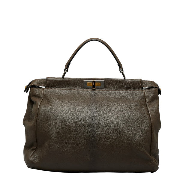 フェンディ ピーカーブー ハンドバッグ ショルダーバッグ 2WAY 8BN210 ブラウン レザー レディース FENDI 【中古】