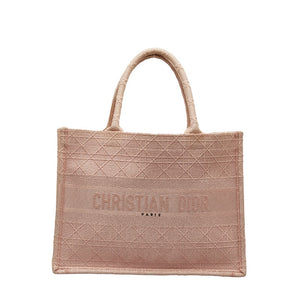 ディオール カナージュ ブックトート トートバッグ ハンドバッグ ピンク キャンバス レディース Dior 【中古】