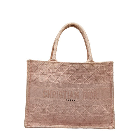 ディオール カナージュ ブックトート トートバッグ ハンドバッグ ピンク キャンバス レディース Dior 【中古】